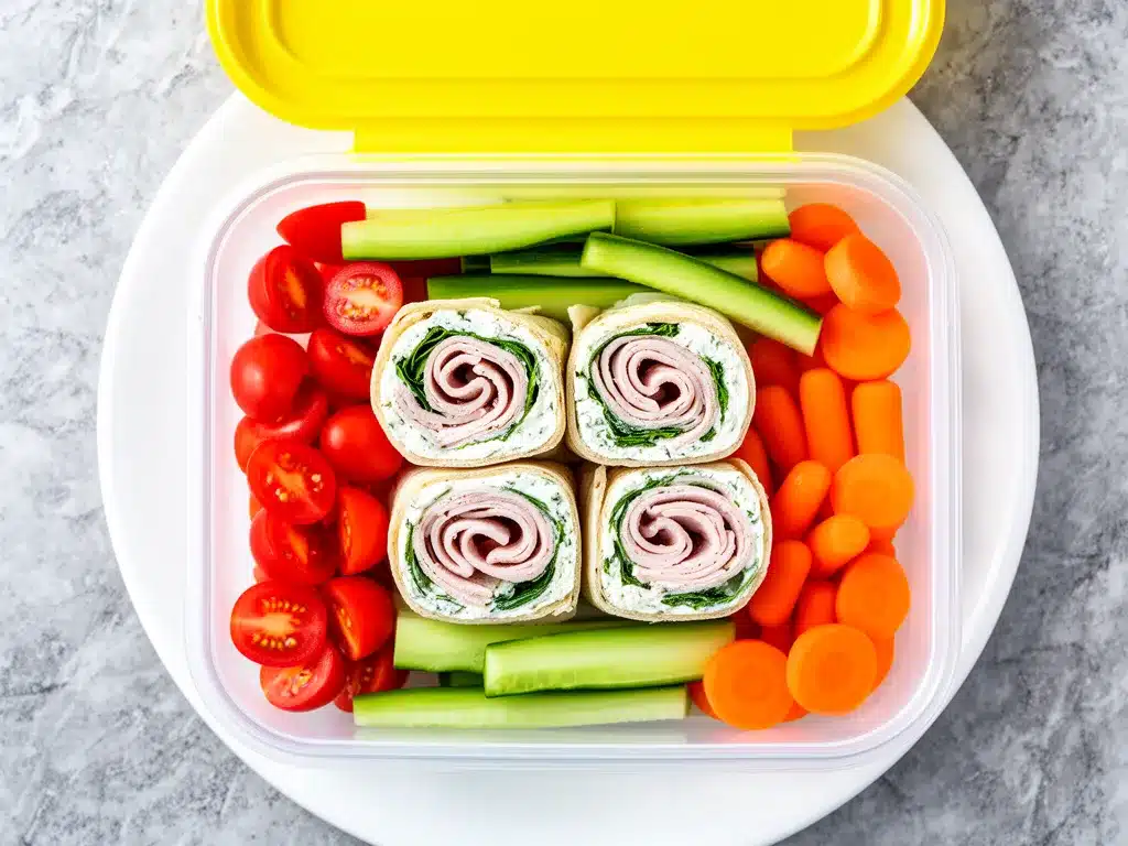 Back-to-School Turkey Pinwheel: 3-Ingredient Snack Box 4 back-to-school turkey pinwheel preparation steps