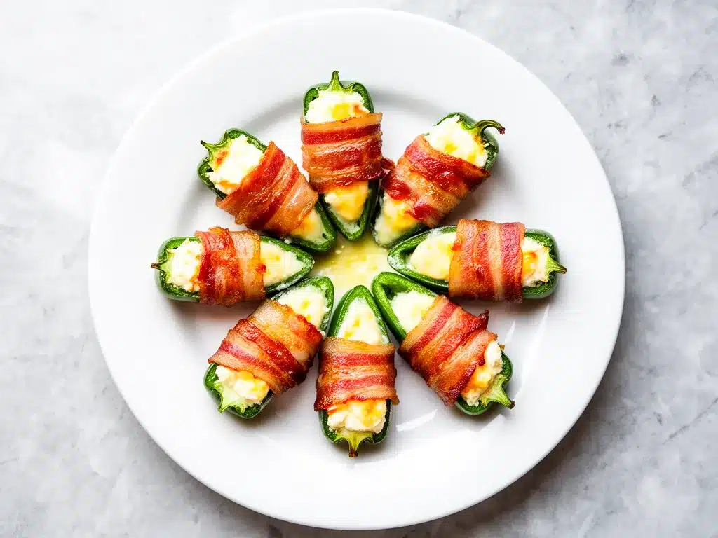 Baked Bacon-Wrapped Jalapeno Poppers: Easy Appetizer 4 Baked Bacon-Wrapped Jalapeno Poppers preparation steps