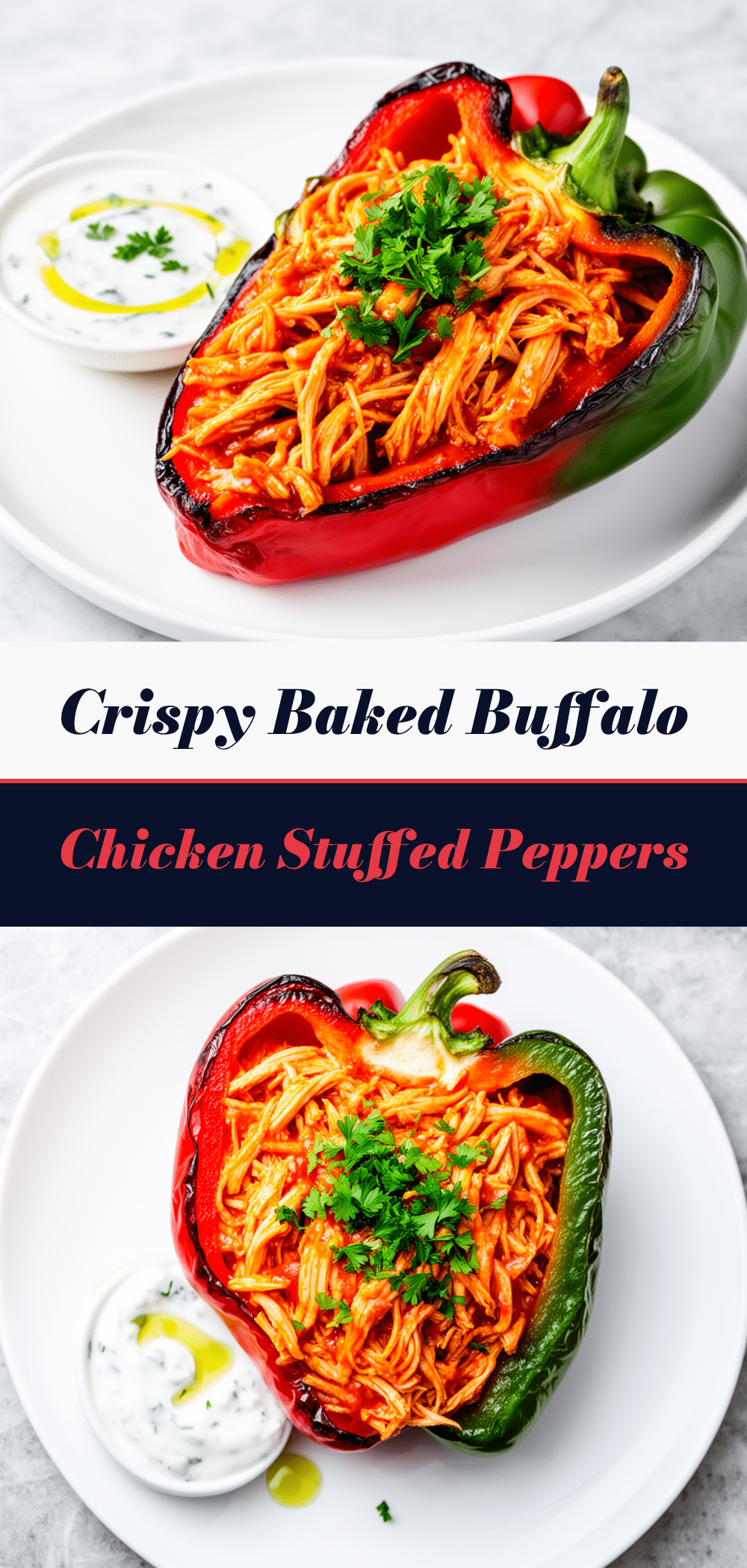Baked Buffalo Chicken Stuffed Peppers: Easy 30-Minute Dinner 5 baked buffalo chicken stuffed peppers recipe