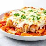 Baked Chicken Parmesan Pasta Casserole - featured image