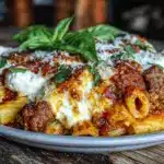Baked Ziti with Bubbling Mozzarella - featured image