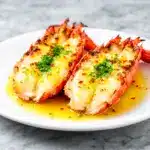 broiled garlic butter lobster tails - featured image