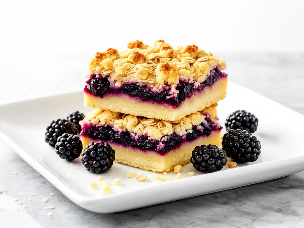 Buttery Blackberry Crumble Bars - featured image