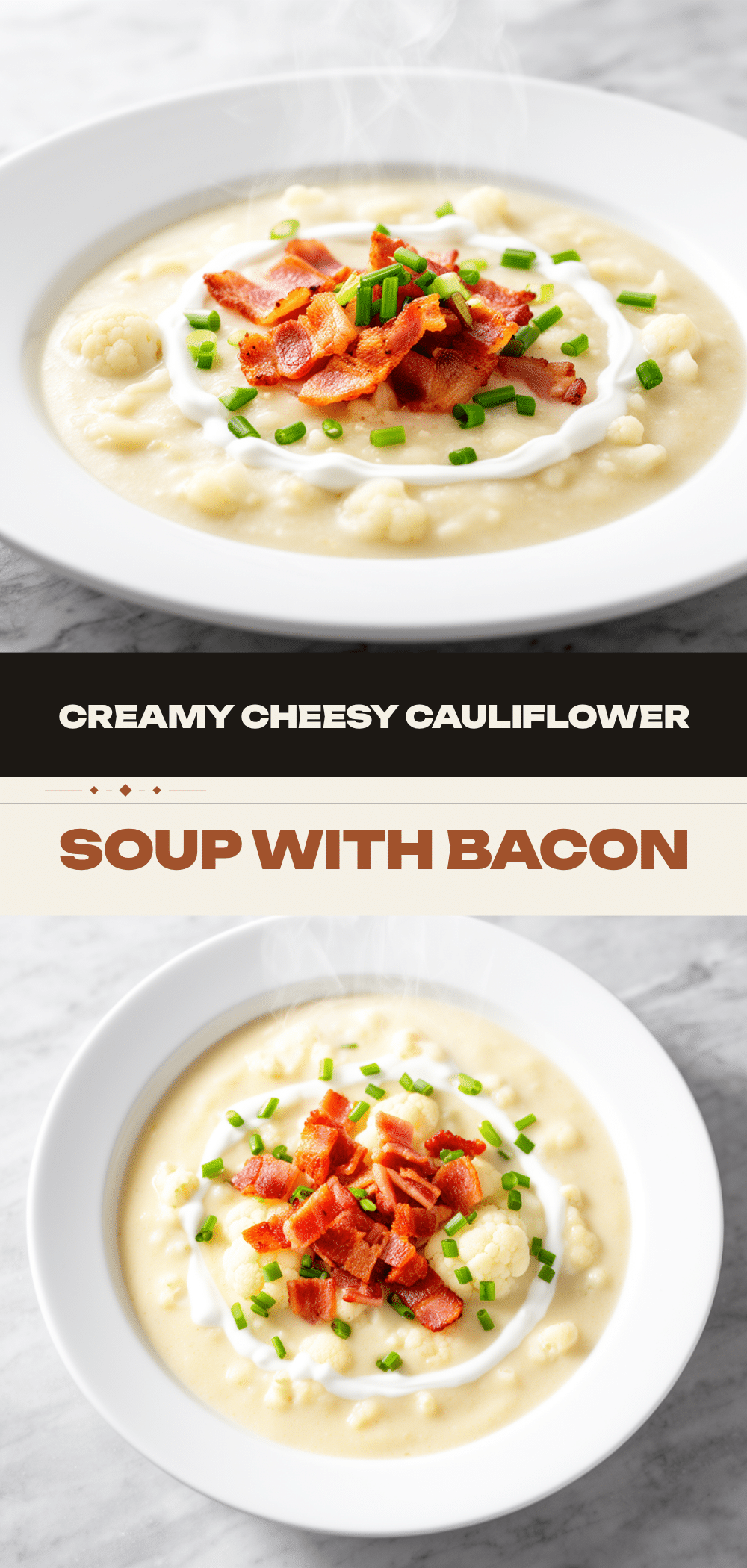Cheesy Cauliflower Soup: Easy Weeknight Bacon Recipe 5 cheesy cauliflower soup with bacon recipe