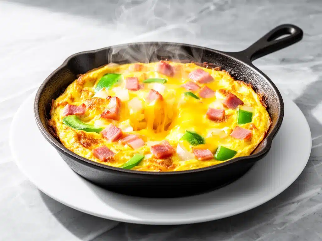 Home 1 Cheesy Denver Omelette Breakfast Bake - featured image