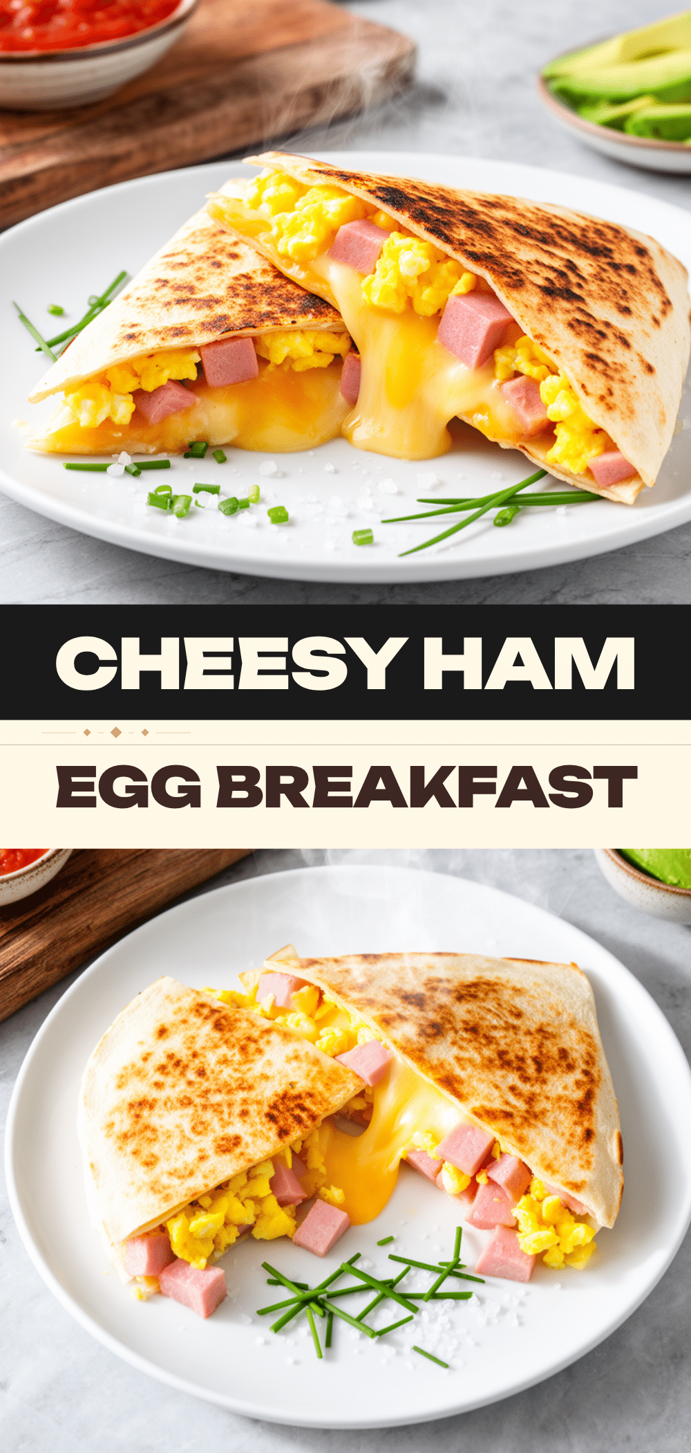 Cheesy Ham and Egg Breakfast Quesadillas for School Mornings 5 cheesy ham and egg breakfast quesadillas recipe