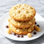 chewy white chocolate macadamia cookies - featured image