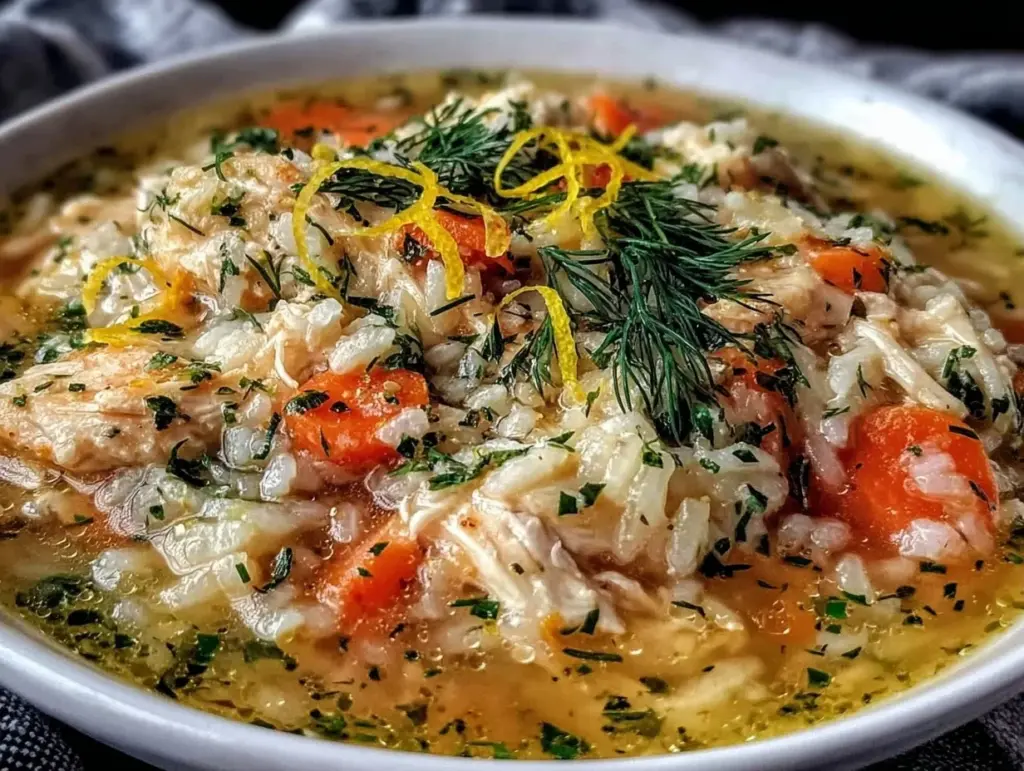 chicken and rice soup - featured image