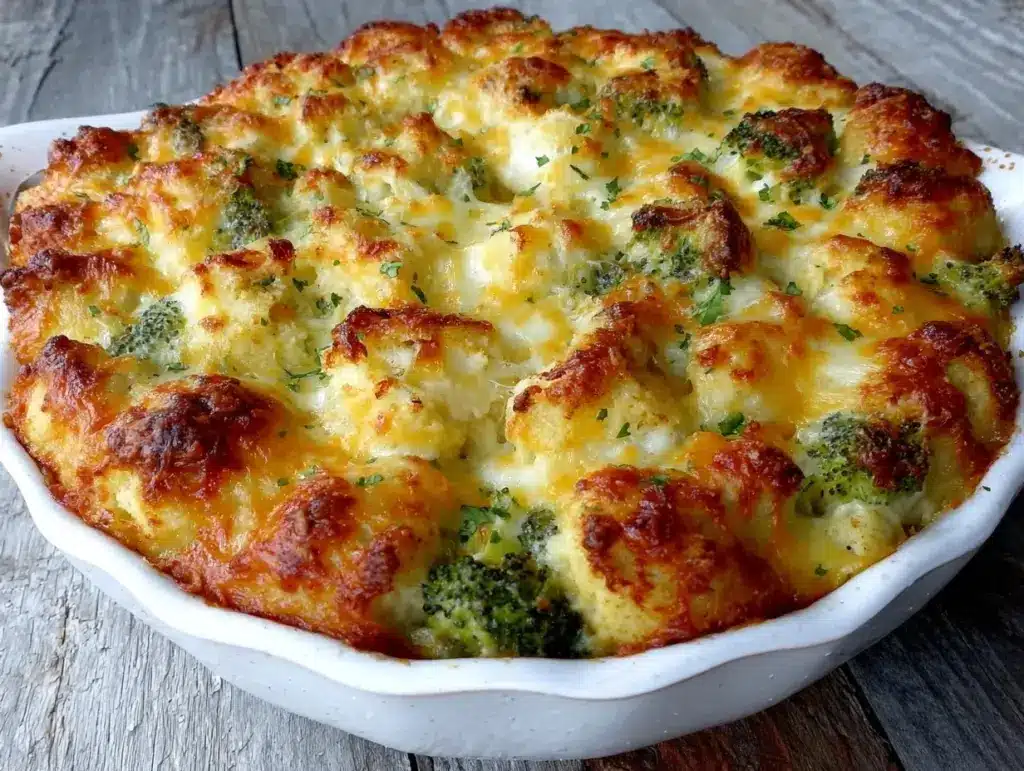 chicken broccoli cheddar casserole - featured image