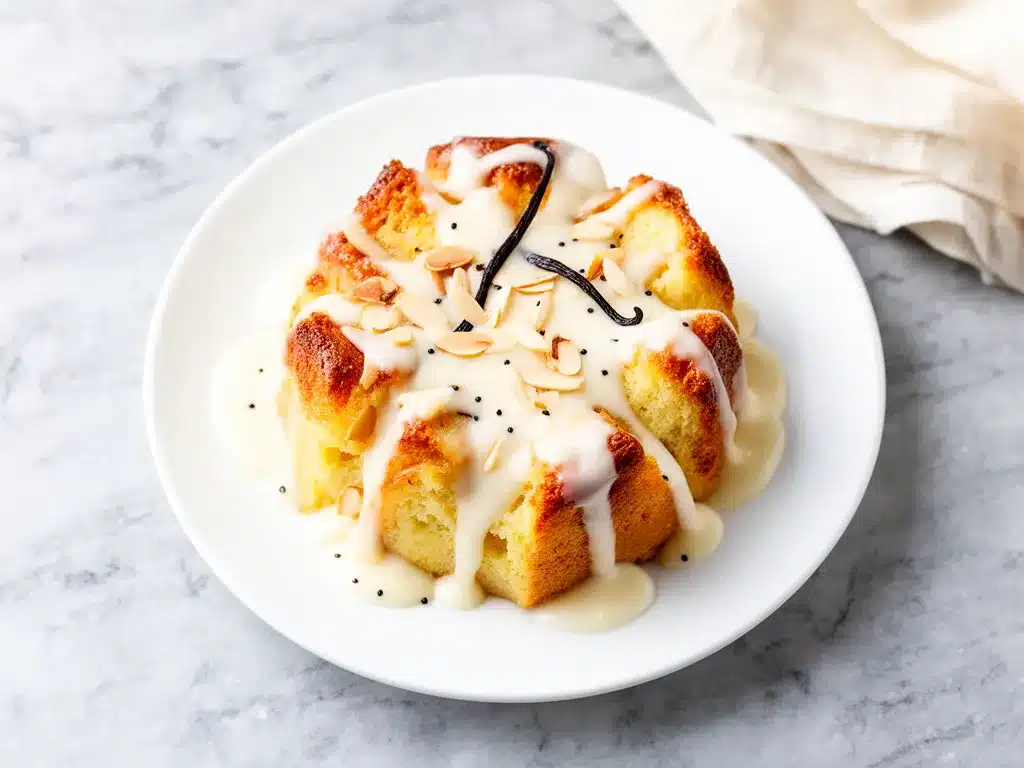 Classic Bread Pudding with Vanilla Sauce: Easy Dessert 4 Classic Bread Pudding with Vanilla Sauce preparation steps