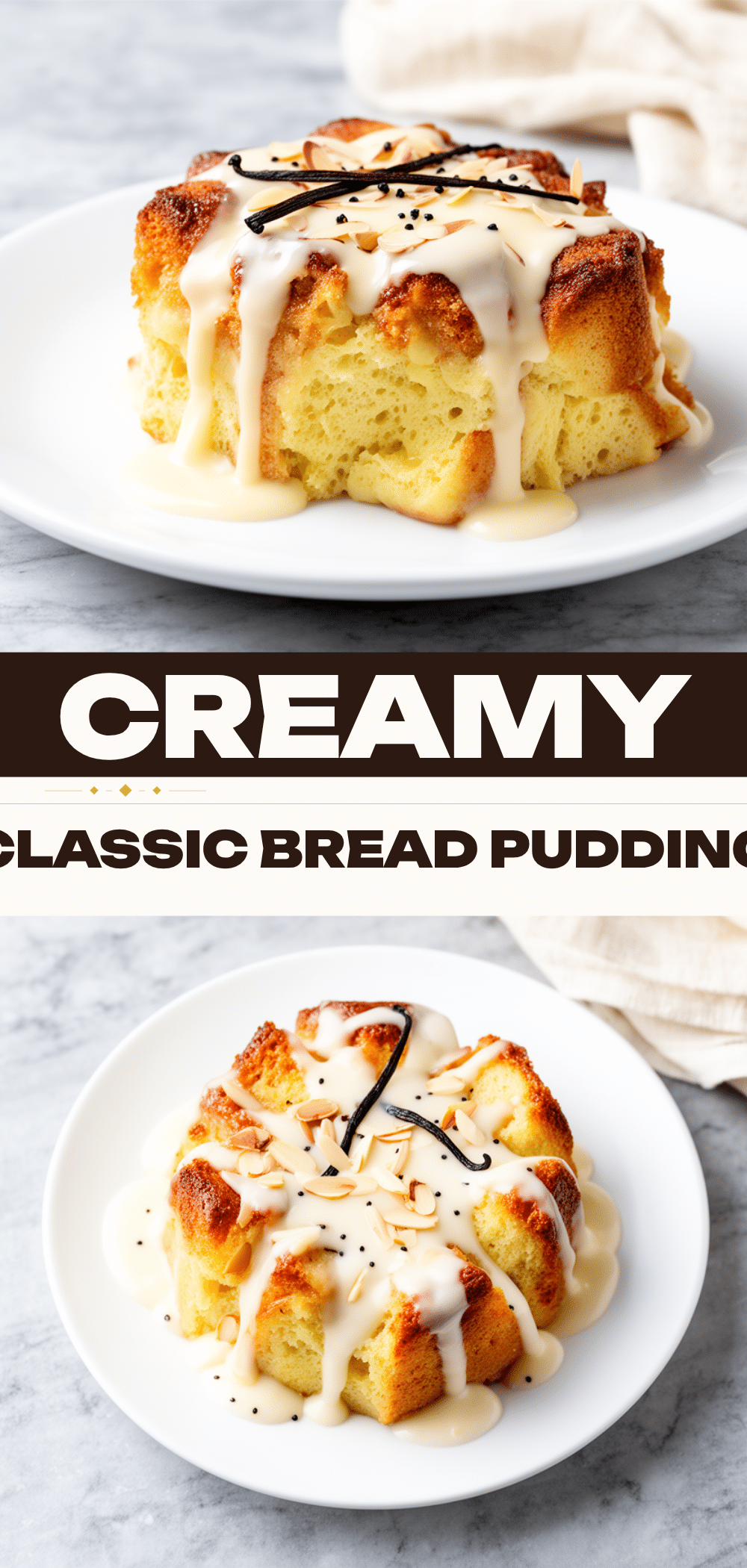 Classic Bread Pudding with Vanilla Sauce: Easy Dessert 5 Classic Bread Pudding with Vanilla Sauce recipe