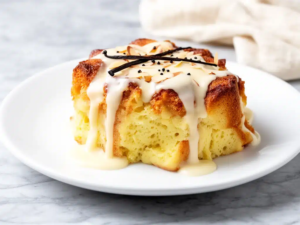 Classic Bread Pudding with Vanilla Sauce - featured image