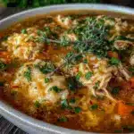 cozy autumn chicken and rice soup - featured image