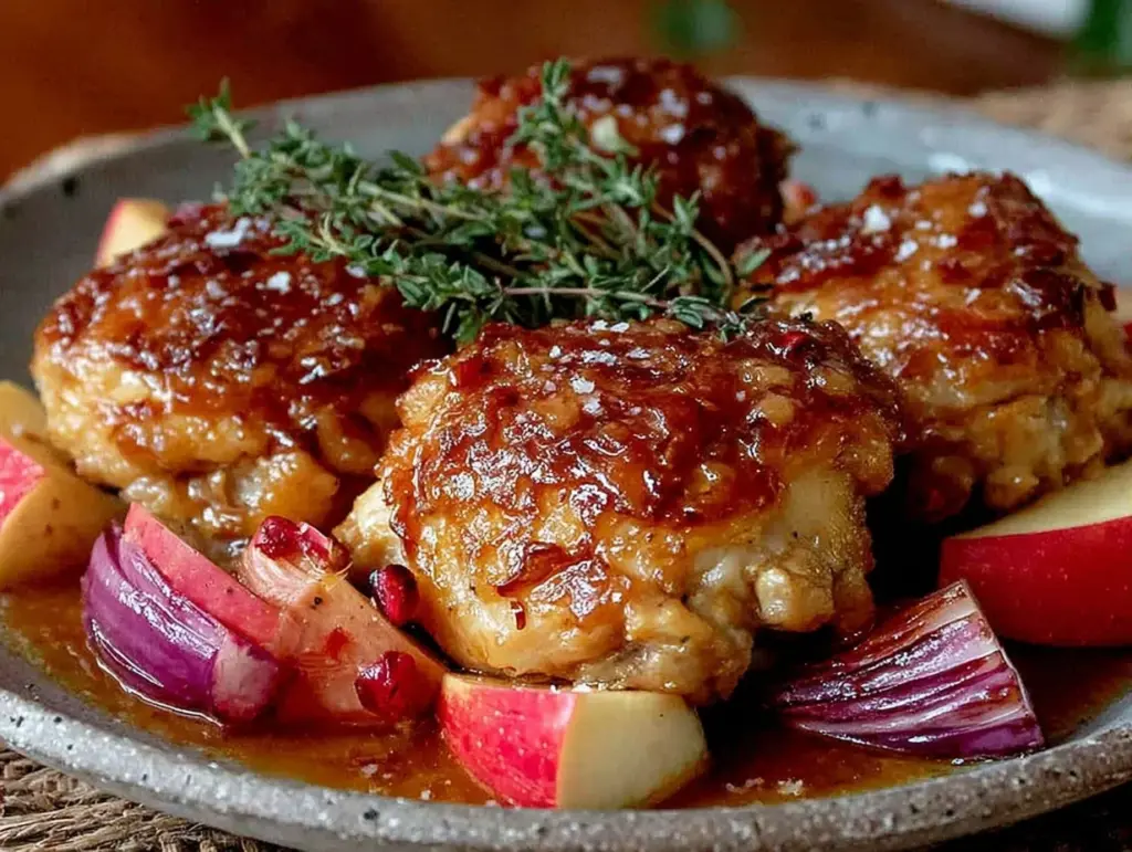 cozy fall chicken thighs - featured image