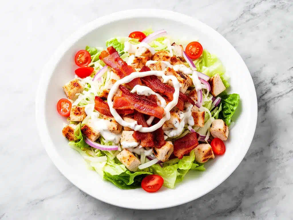 Creamy Bacon Ranch Chicken Salad: 5-Step Easy Family Dinner 4 creamy bacon ranch chicken salad preparation steps