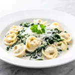 creamy garlic tortellini - featured image