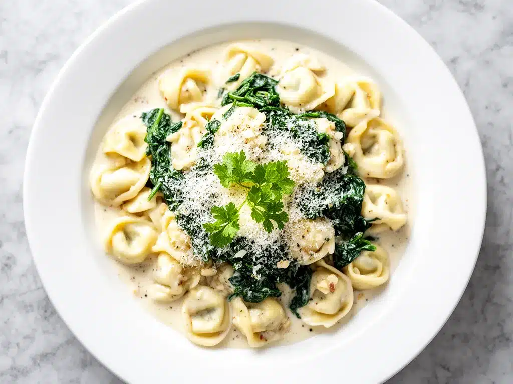 Creamy Garlic Tortellini: Best Homemade Recipe 4 creamy garlic tortellini preparation steps