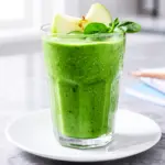 creamy green apple spinach smoothie for kids - featured image