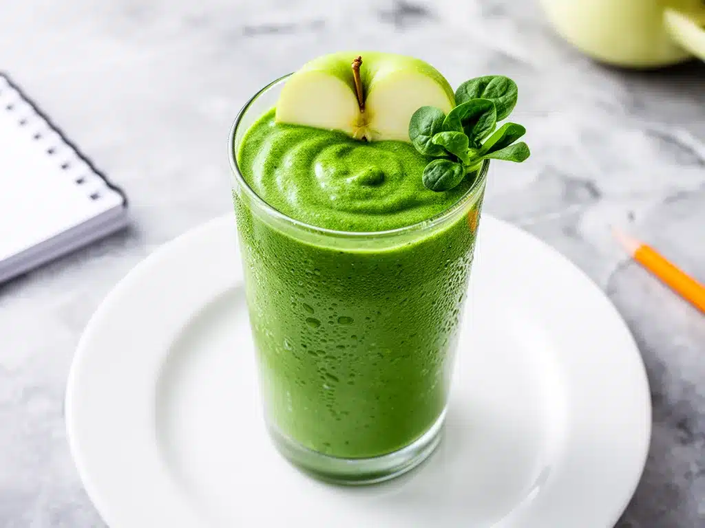 Creamy Green Apple Spinach Smoothie for Kids 4 creamy green apple spinach smoothie for kids preparation steps