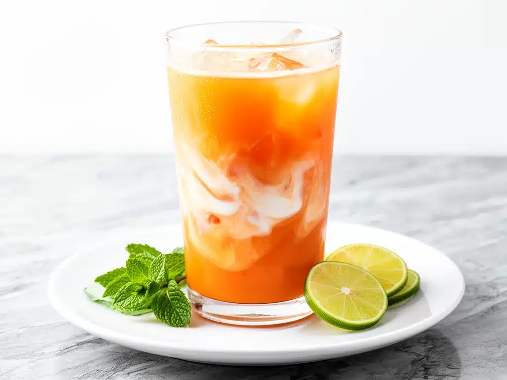 creamy homemade thai iced tea - featured image