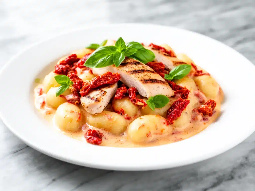 creamy sun-dried tomato chicken gnocchi - featured image