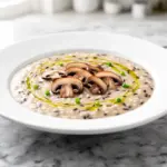 creamy wild rice and mushroom soup - featured image