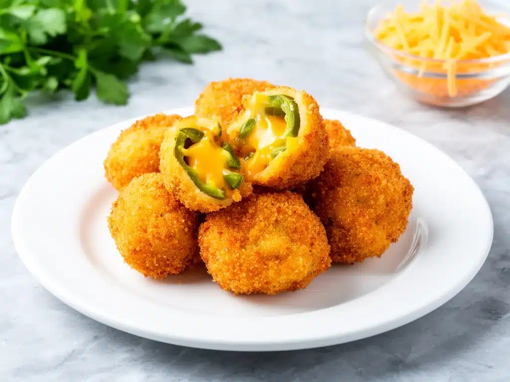 Home 4 Crispy Baked Jalapeno Cheddar Poppers - featured image