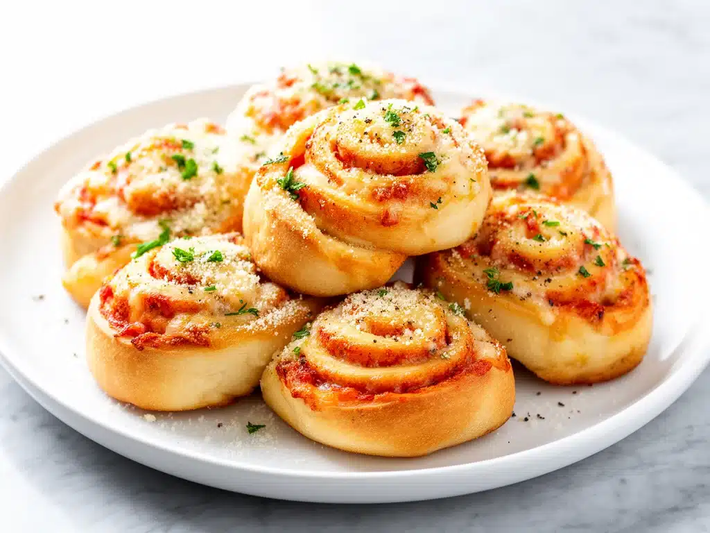 Crispy Garlic Parmesan Pizza Rolls - featured image