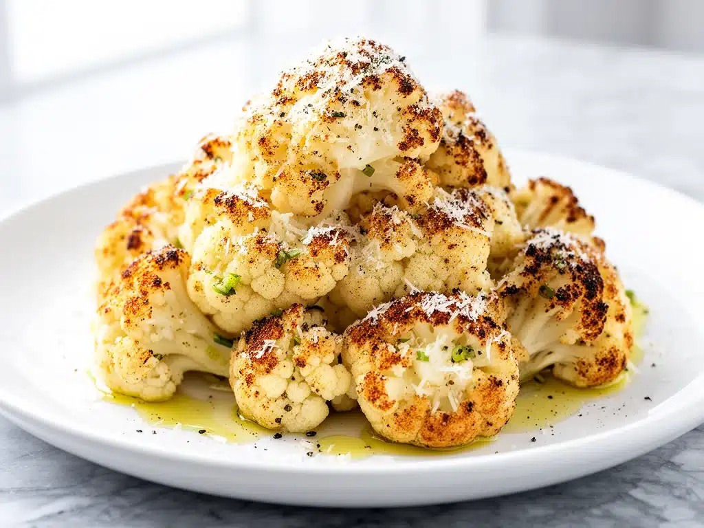 Crispy Parmesan Roasted Cauliflower - featured image