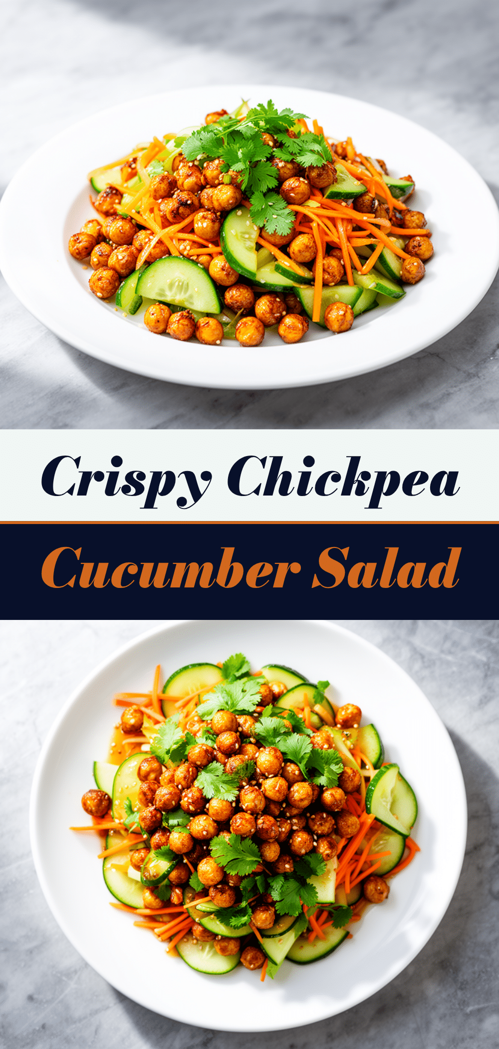 Crispy Roasted Chickpea and Cucumber Salad: 5-Step Dinner 5 Crispy Roasted Chickpea and Cucumber Salad recipe
