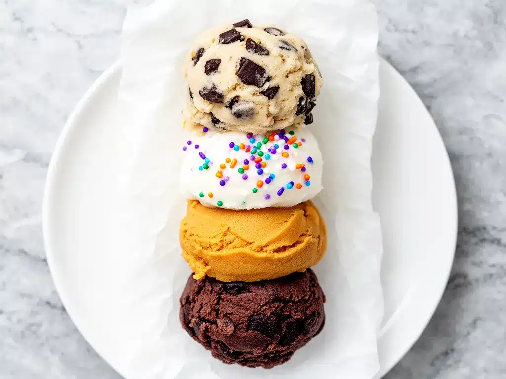 4 Flavor Edible Cookie Dough Bites: Easy & Perfect 4 edible cookie dough bites preparation steps