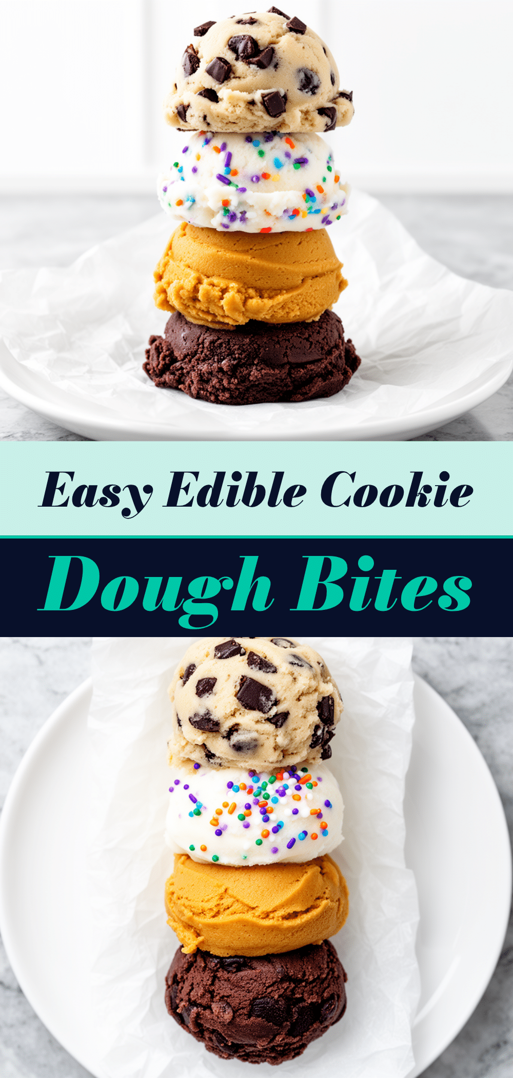 4 Flavor Edible Cookie Dough Bites: Easy & Perfect 5 edible cookie dough bites recipe