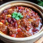 fall crockpot chili - featured image