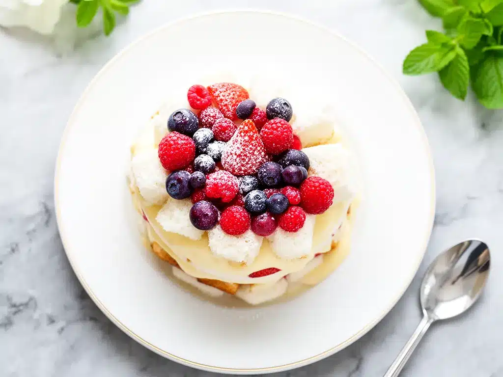 Fresh Berry Angel Food Cake Trifle: Easy Labor Day Dessert 4 Fresh Berry Angel Food Cake Trifle preparation steps