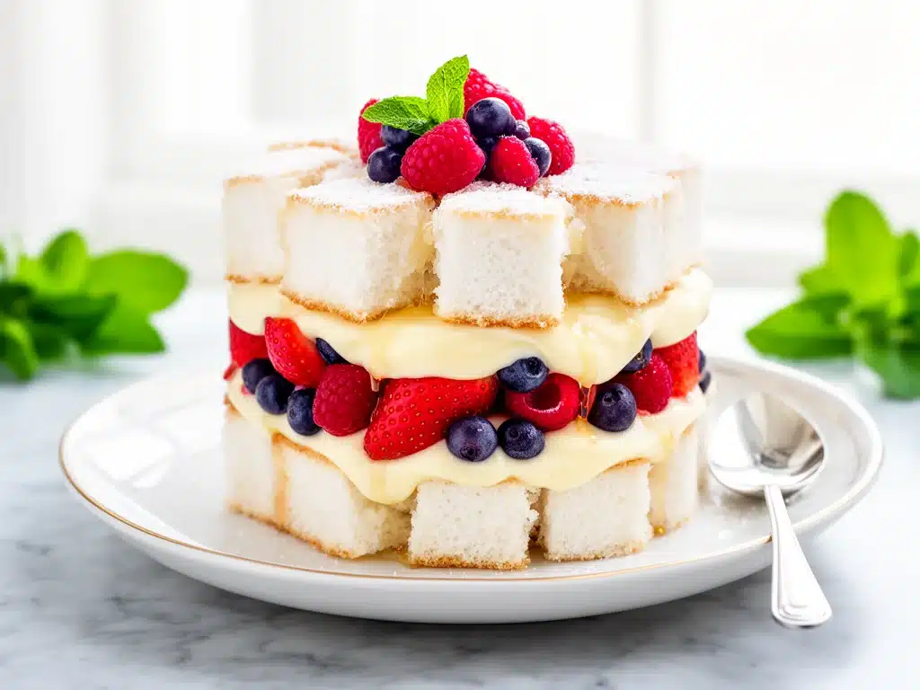 Fresh Berry Angel Food Cake Trifle - featured image