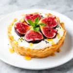 fresh fig and honey ricotta tart - featured image