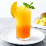 frozen mango pineapple mocktail - featured image