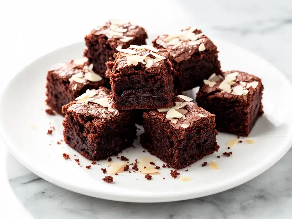 gluten-free almond flour fudgy brownie bites - featured image