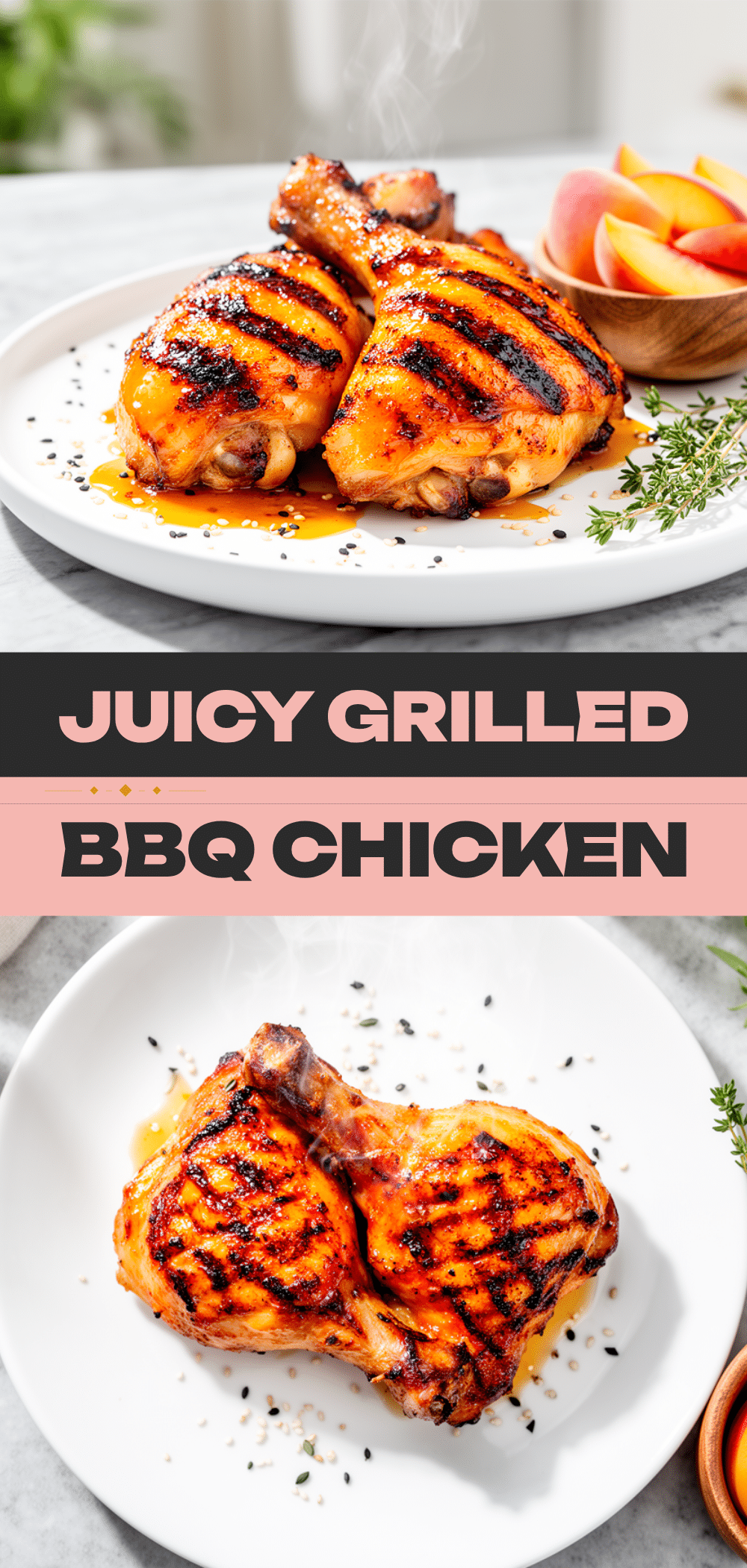 Grilled Barbecue Chicken Thighs: Easy Peach Glaze Recipe 5 grilled barbecue chicken thighs with peach glaze recipe