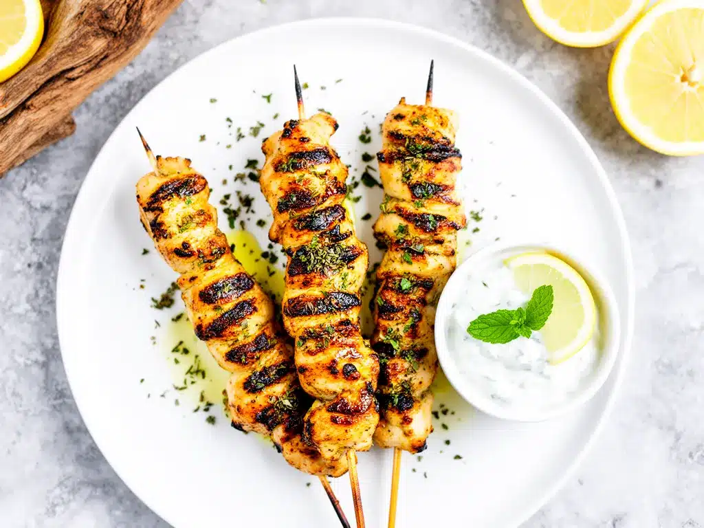 Grilled Greek Lemon Chicken Skewers: 5-Step Easy Dinner 4 Grilled Greek Lemon Chicken Skewers preparation steps