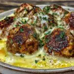 ground chicken meatballs - featured image