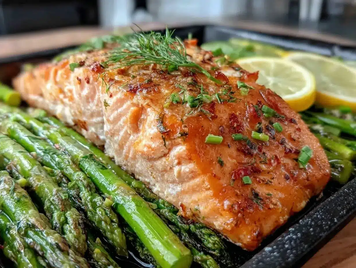 Healthy Salmon and Asparagus Sheet Pan Dinner: Cheap Family Meal 4 healthy salmon and asparagus sheet pan dinner preparation steps