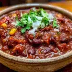 healthy vegetarian chili - featured image