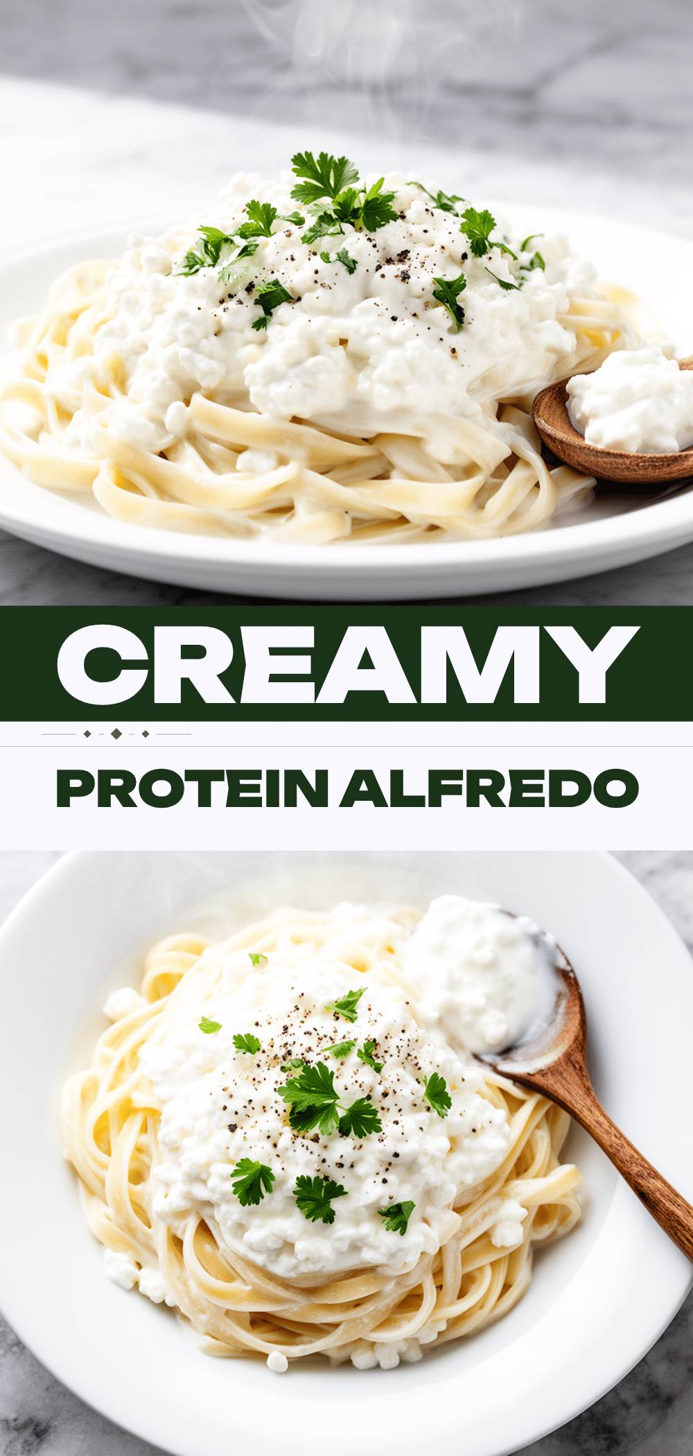 High Protein Cottage Cheese Alfredo: 5-Ingredient Healthy Pasta 5 high protein cottage cheese alfredo recipe