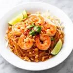 homemade shrimp pad thai - featured image
