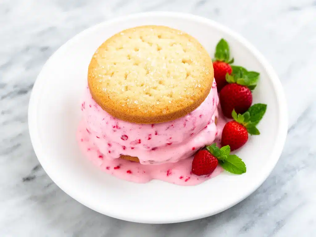 Homemade Strawberry Ice Cream Sandwiches: 5-Min Best Recipe 4 homemade strawberry ice cream sandwiches preparation steps