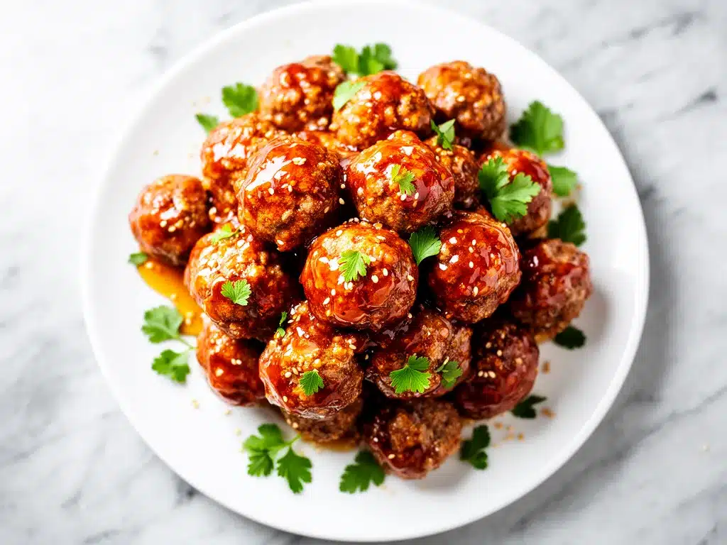 Football Party Slow Cooker Honey BBQ Meatballs: Easy Game Day Recipe 4 honey bbq meatballs preparation steps