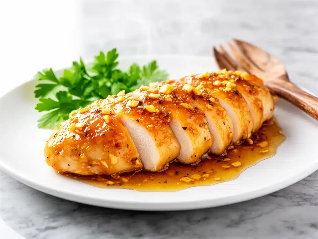 honey garlic butter chicken - featured image