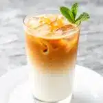 iced honey almond milk flat white - featured image