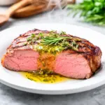 juicy herb butter roast beef - featured image